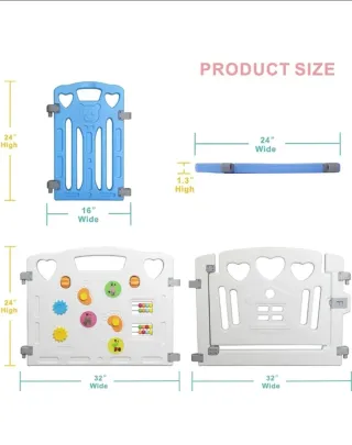 Parque infantil y alfombra de juego