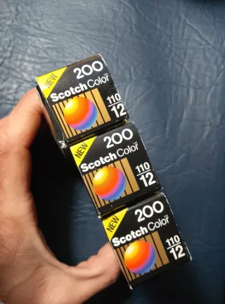 3 rolos Scotch Color 200 110 12exp