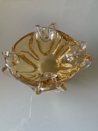 Svuota tasche in vetro giallo