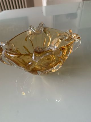 Svuota tasche in vetro giallo