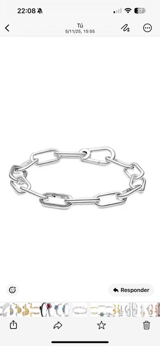 Pulsera eslabones plateada modelo Pandora Me
