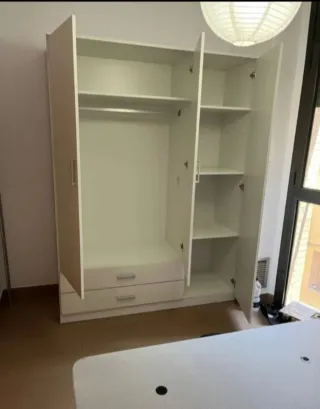 Armario modular madera color beige/marrón