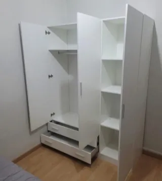 Armario modular madera color beige/marrón