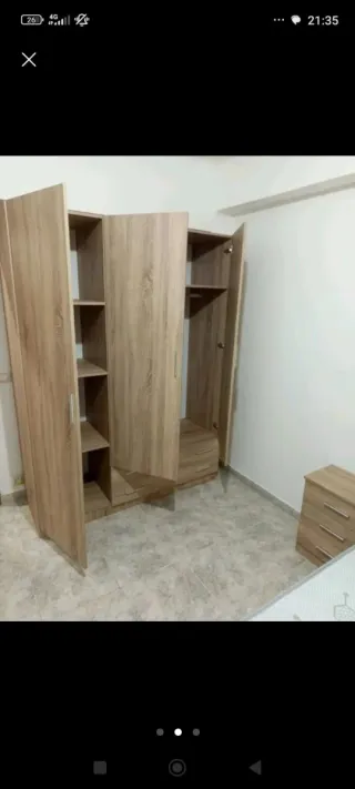 Armario modular madera color beige/marrón