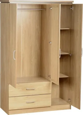 Armario modular madera color beige/marrón