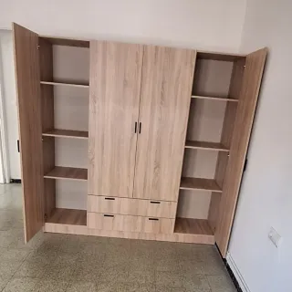 Armario modular madera color beige/marrón