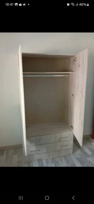 Armario modular madera color beige/marrón