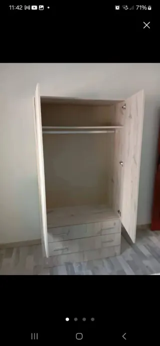 Armario modular madera color beige/marrón
