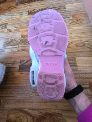 Deportivas mujer grises y rosas