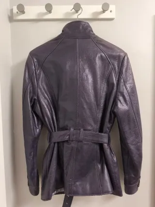 Chaqueta de cuero mujer morado