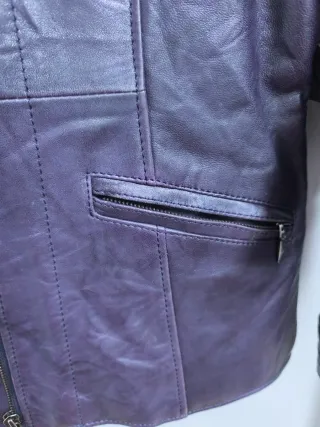 Chaqueta de cuero mujer morado