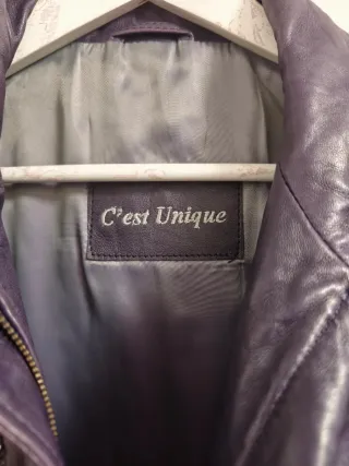 Chaqueta de cuero mujer morado