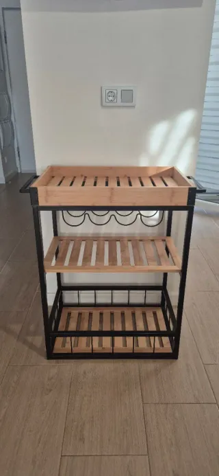 Mueble auxiliar cocina madera y metal