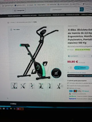 Bicicleta Estática Cecotec Plegable