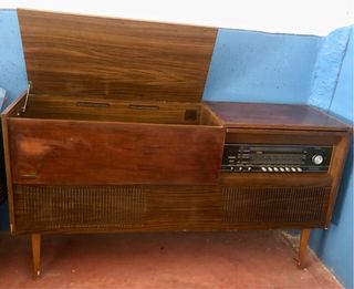 Mueble Radio Tocadiscos Vintage Madera