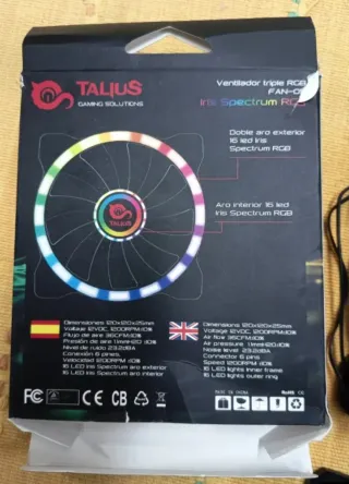 Pack 4 Ventiladores Talius Spectrum ARGB 120mm