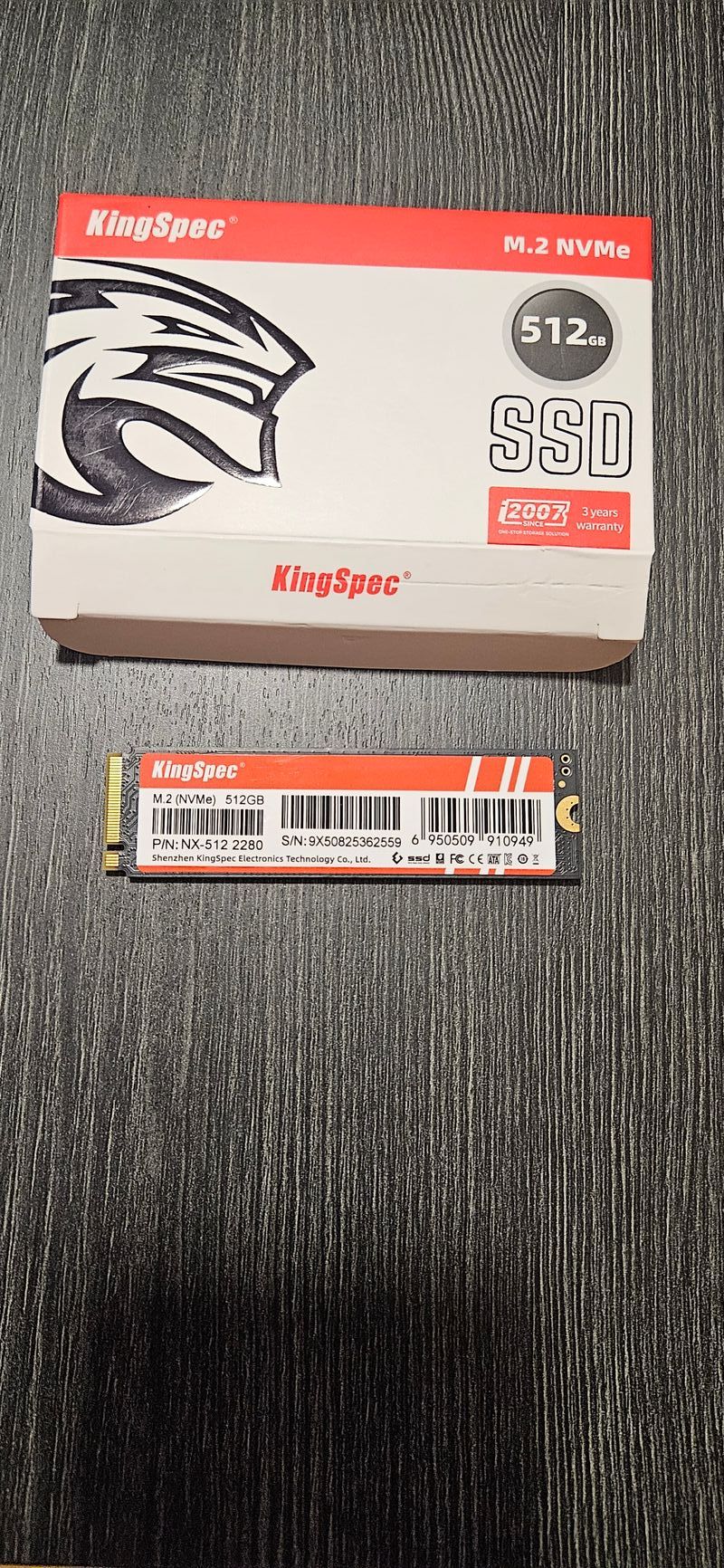 Disco SSD NVMe M.2 KingSpec 512GB como nuevo afbeelding 2