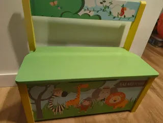 Banco infantil arcón safari