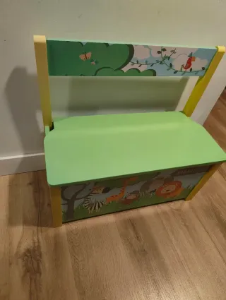 Banco infantil arcón safari