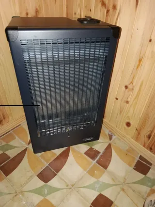 Estufa de gas llama azul