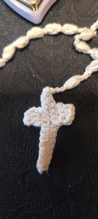 Rosario Medjugorje bianco con cuore