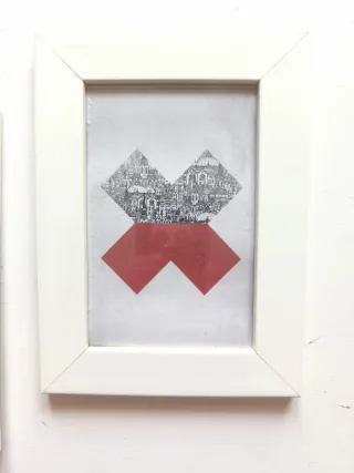 Pack 4 Marcos Blancos con Postales