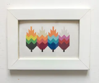 Pack 4 Marcos Blancos con Postales