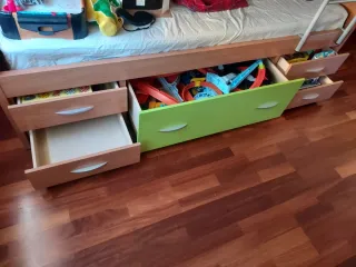 Cama litera tren infantil madera