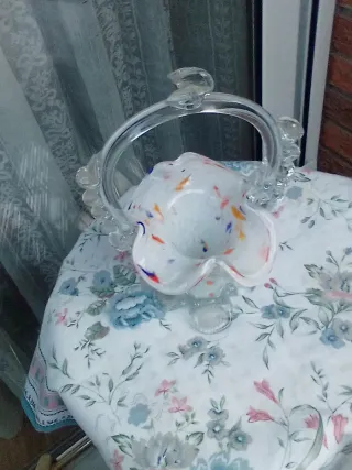 Bombonera de Cristal Multicolor 20 cm