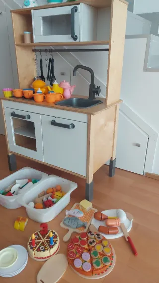 Cocina Infantil Madera + Accesorios