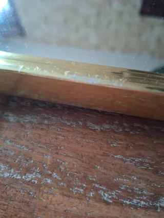 Espejo Marco Dorado Metal