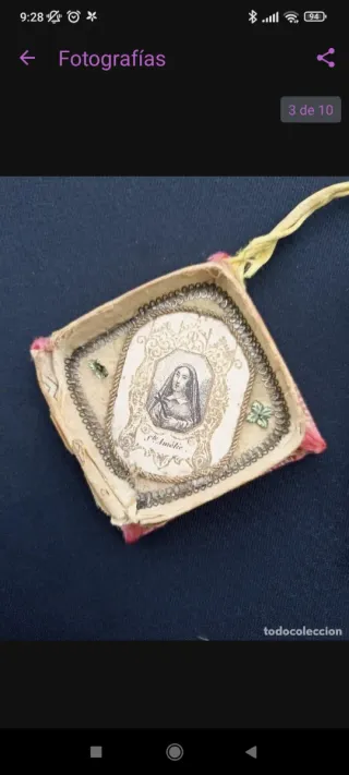 Relicario Siglo XVIII Sta. Amelie