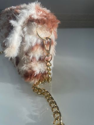 Borsetta pelo marrone e beige