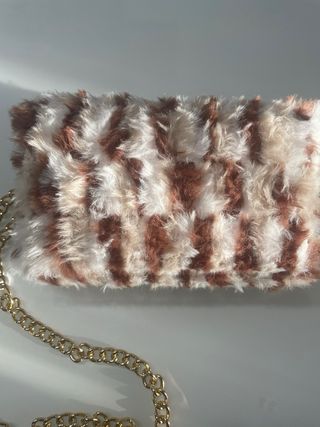 Borsetta pelo marrone e beige
