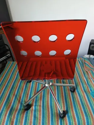 Silla Escritorio Metacrilato Rojo