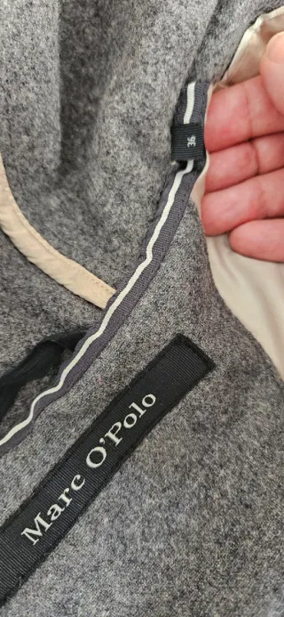 Abrigo Marc O'Polo Lana T.42 Gris