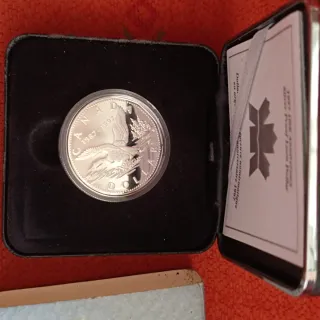 Moneda Plata Canadá 1 Dólar 1997