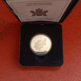 Moneda Plata Canadá 1 Dólar 1997