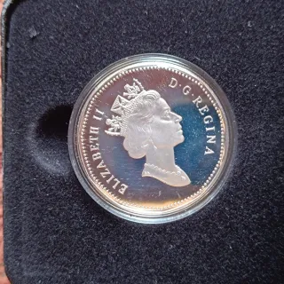 Moneda Plata Canadá 1 Dólar 1997