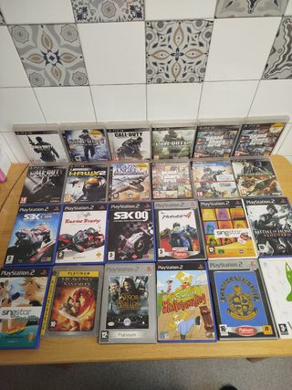 Lote ps2, juegos , caja ps3 vacia