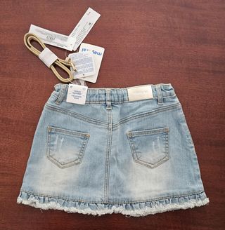 Gonna di jeans nuova con accessori