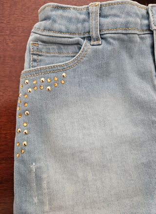 Gonna di jeans nuova con accessori