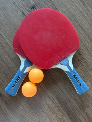 2 Palas Ping Pong y 2 Pelotas Naranja