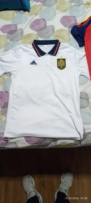 Camiseta Adidas España Fútbol Blanca