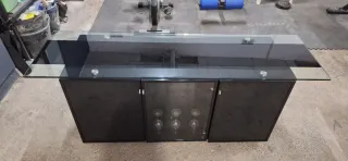 Mueble moderno cristal y madera