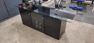 Mueble moderno cristal y madera