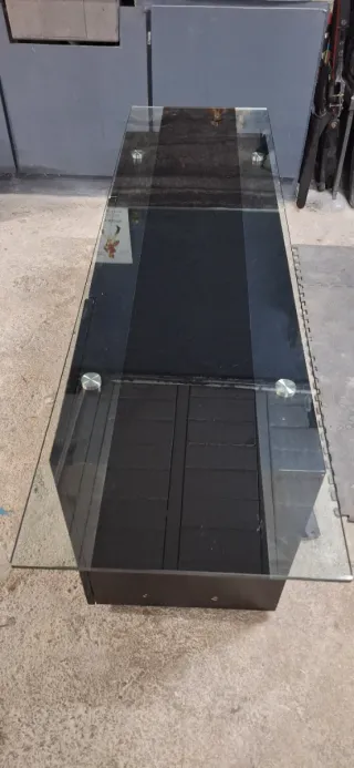 Mueble moderno cristal y madera