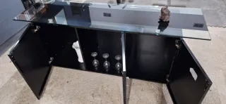 Mueble moderno cristal y madera