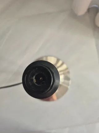 Pie de lámpara metal plateado