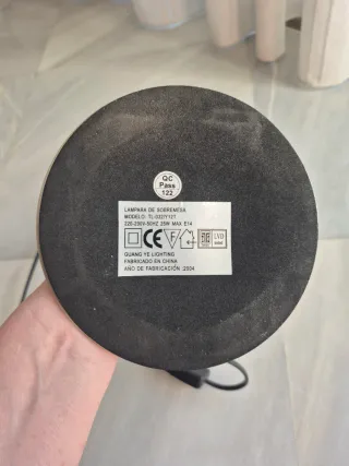 Pie de lámpara metal plateado